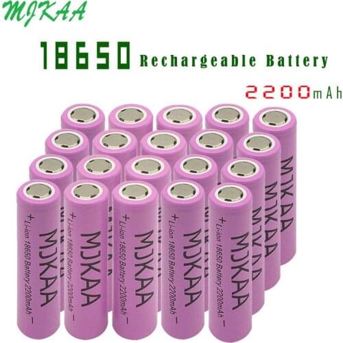 Icr18650 Lithium Pink 2200mah 3.7 V Li-ion Rechargeable Flat Top Batteries