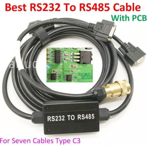 Best RS232 To RS485 Cable With PCB Board Full Chips MB Star C3 OBD2 Cable For Connecting Multiplexer To laptop Diagnosis Cable