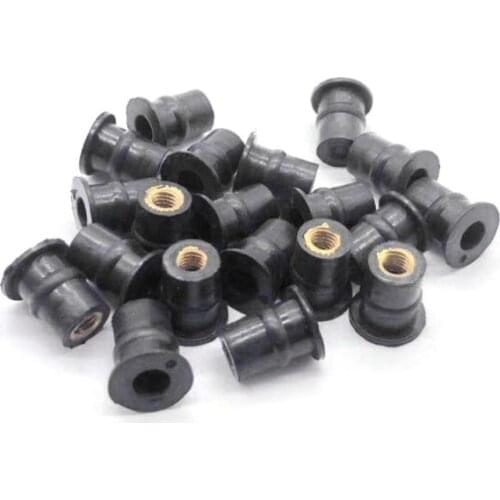 Motorcycle M5 Rubber Well Nuts Blind Fastener Windscreen Windshield Fairing Cowl Riding Accessories Fastener Goods