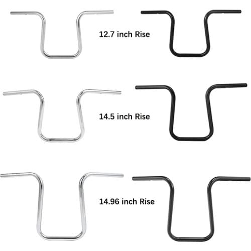 Motorcycle 14.96 inch Rise 1 inch Ape Hanger Bar Handlebar For Harley Softail Dyna Street Bob Fat Bob