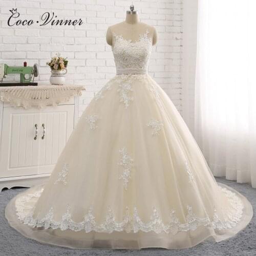 New Arrival Sexy A-Line Lace Wedding Dress 2020 Romantic Robe De Mariage Vestido De Noiva Sheer Backless Bride Dresses W0047
