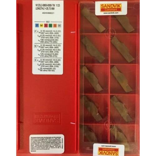 ORIGINAL 10PCS CARBIDE INSERT N123L2-0800-0008-TM1125