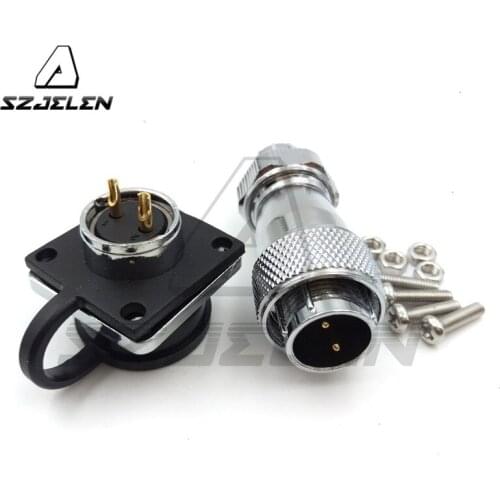 SZJELEN WS16 series waterproof 2 pin Plug and socket ,Waterproof and dustproof industrial connectors 2 pin