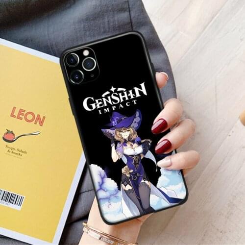 Genshin Impact Lisa anime manga silicone Phone Case FOR iPhone Se 6 6s 7 8 Plus X Xr Xs 11 12 Mini Pro Max Glass Cover Shell