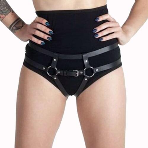 Sexy Harness Waist To Thigh Stockings Women Leg Garter Belts Lingerie Gothic Style Leg Harness High Waist Punk Suspenders