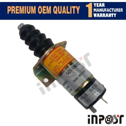 In Stock 366-07197 SA-3405T 1502 12V Stop Solenoid Valve For Lister Petter 1502-12C7U2B2S1