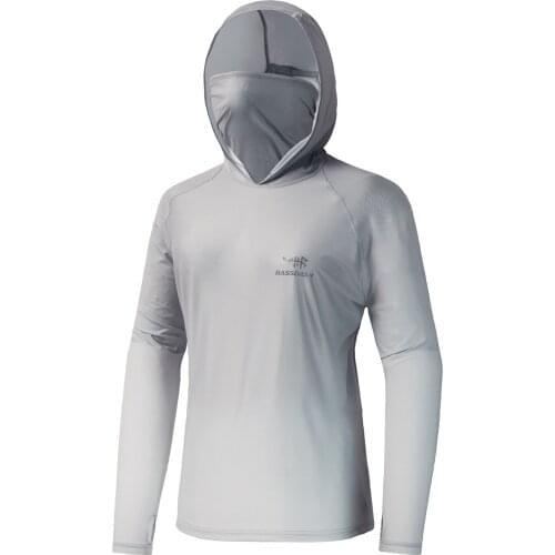 Bassdash FS23W Fishing Hoodie For Women Sun Protection Fishing Shirts with Face Mask Thumb Holes