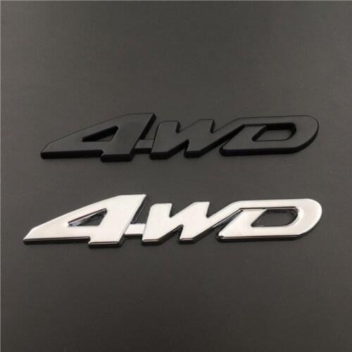 Zinc Alloy 4WD Emblem Badge Sticker For BMW Volkswagen Buicker Corvette Alpina Jaguar Lexus Mazda Suzuki Car Decoration Styling