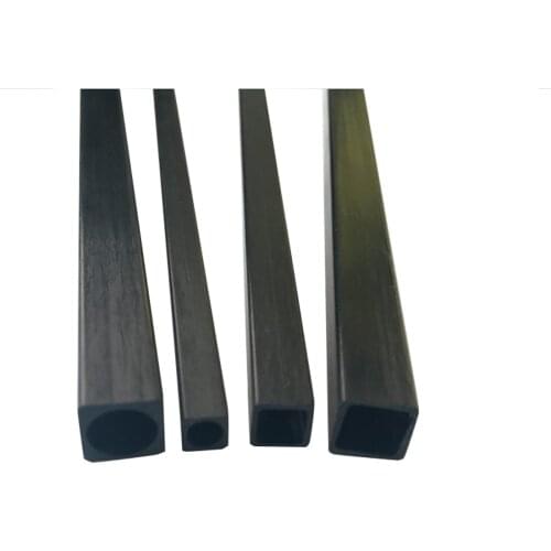 10 pcs RC Model Parts Carbon Fiber Square Tube Length 500mm Multi-Size OD 3mm 4mm 5mm 6mm 8mm 10mm For Aircraft Model Tail Pipe