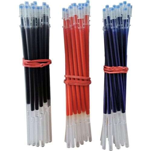 10pcs/lot Neutral Ink Gel Pen Refill Neutral Pen Good Quality Refill Black Blue Red 0.5mm 0.38mm Bullet Refill Office And School