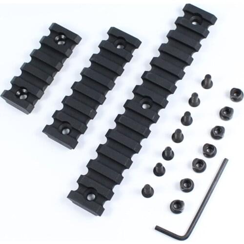 3 Sizes Set 5 7 13 Slot 2" 3" 5" Picatinny Weaver Rail Mount ABS Plastic Keymod Rail Handguard Section for Hunting