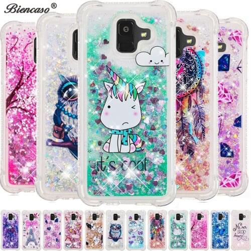 Glitter Quicksand Liquid Case For Samsung Galaxy A10 A20 A30 A50 A70 A40S M10 M20 M30 A6 A7 A8 J4 J6 Plus J2Pro 2018 Cover Coque