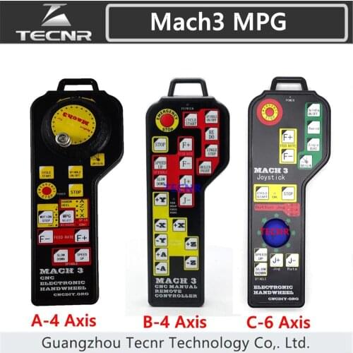 CNC Mach3 4 6 Axis Manual remote Control handwheel USB Pendant DSP JOG encoder for CNC router TECNR