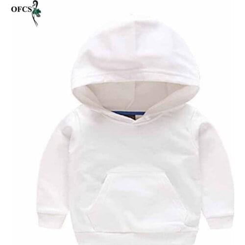 Child leisure shirt long sleeve hooded jacket girl fall head who set the little boy dressed in pure color T-shirt and retail
