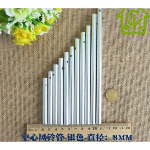 DIY wind chime accessories Silver diameter 8mm*8CM DIY wind bell tube handmade aluminum tube metal hollow tube