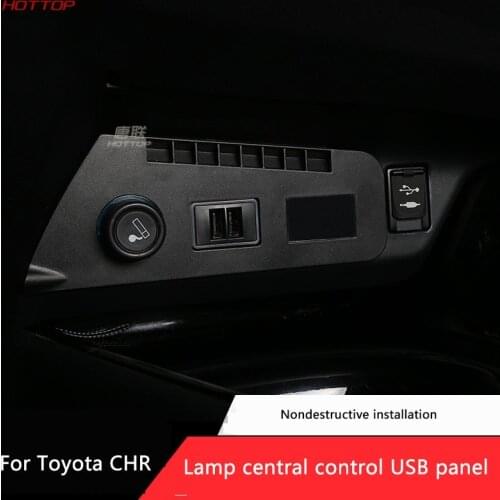 For Toyota CHR C-HR Car Multifunctional Cigarette Lighter USB Adapter Plugs One Drags Two Chargers Filling Head