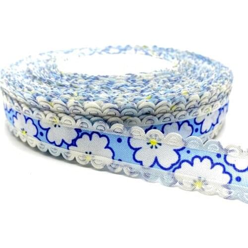 5Yards/lot 18mm Cotton Ribbon Handmade Design Printed Cotton Ribbons For Wedding Christmas Decoration DIY Sewing Fabric #20