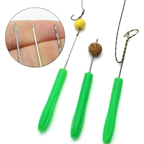3pcs Carp Fishing Bait Accessories Kit Boilie Drill Carp Bait Needle Safety Barded For Carp Fishing Hair Rig Making Carp Tools
