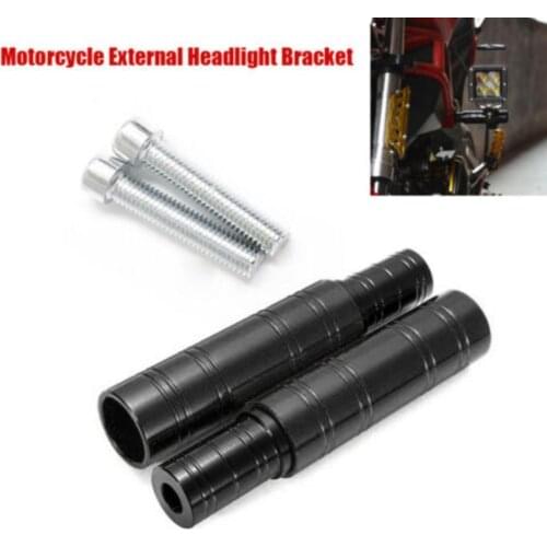 2PCS 8MM Motorcycle LED Headlight Fog Light Mounting Bracket Post Support Base Mount Bike Sport Tail Light Spotlight Bracket