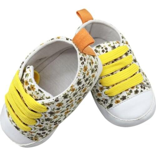 Toddler Kids Casual Lace-Up Sneaker Soft Soled Baby Crib Shoes First Walkers 0-18M