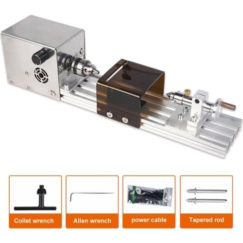 Multifunctional Micro Lathe Woodworking Machine Polishing Small Beads Household DIY Wood Lathe 220v/110V 50/60HZ 300W