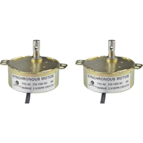 Incubator Equipment Fitting Electric Gear Motor 2PCS TYC-50 110V AC 2.5-3RPM CW/CCW Geared Motor Slow Speed Electric Motor