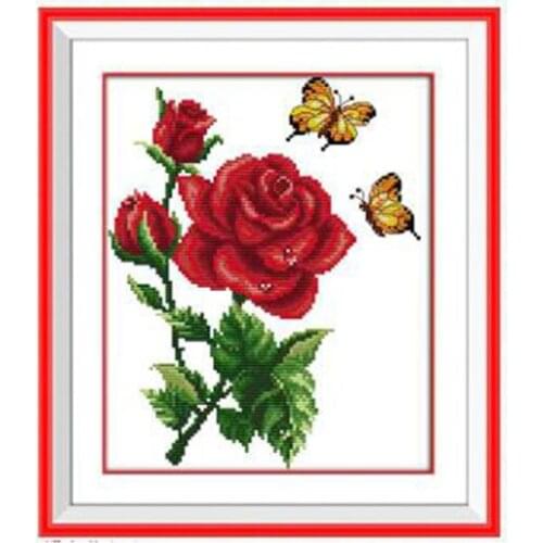 DIY Hand Knitting Count Cross Stitch Set Embroidery Set 11CT angel butterfly flower pattern cross stitch 33 * 38 cm home decorat