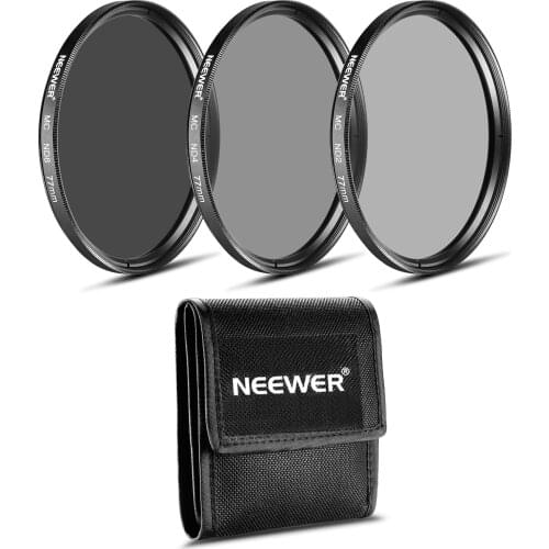 Neewer ND Filter Set (ND2 ND4 ND8)+Cleaning Cloth for CANON 18-135mm EF-S IS STM Lens/NIKON 18-105mm f/3.5-5.6 AF-S DXVR ED Lens