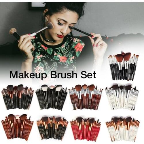 Makeup Brush Set Face Eye Shadow Lip Loose Powder Blush Brush Suitable for Contouring Blending Coloring and Highlighting