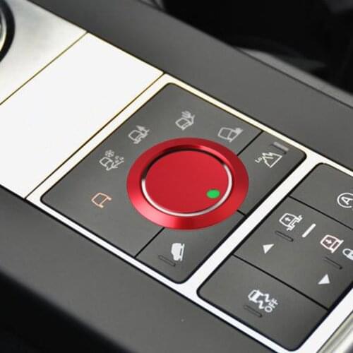 Start Stop Button Trim Cover Red Metal Engine + Ring Outdoor Personal Car Parts Decoration for Ford F-150 Mondeo Edge