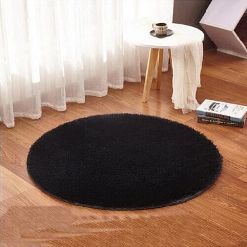 Solid color Round Carpet Computer Chair Carpets Dome of mattress floor mats Shaggy Faux Fur Area Rug for Living Room Kids Room