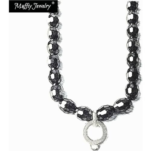 Stand Necklace Faceted Crystal Charm Carrier,Europe Trendy European Fashion Gift Jewelry in 925 Sterling Silver For Men Women