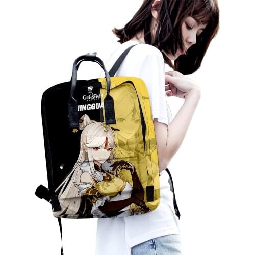 2021 Unisex Game Anime Genshin Impact Backpack Laptop Bags Teenager Boys Girls Schoolbag Men Women 3D Travel Backpack Bags