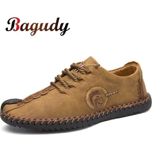 Spring Summer Outdoor Leather Mens Shoes Comfortable Breathable Men Casual Shoes Handmade Flats Moccasins Loafers Big Size38-48