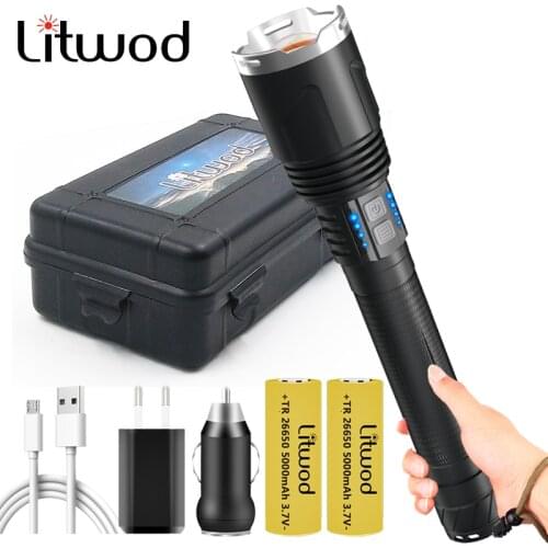 XHP110 The Most Powerful Led Flashlight Usb Rechargeable 26650 18650 Battery Torch with Powerbank Function Lantern for Camping