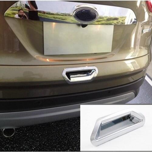 Rear Trunk Door Handle Bowl Door Decoration Bowl Cover Fit for Ford Escape Kuga 2013 -2018 Chrome 1Pc(Silver)