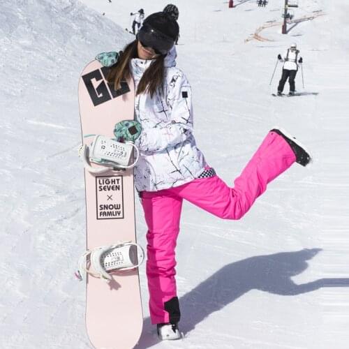 2020 Winter Jacket Women Overalls Warm Snowboard Ski Suit Female Windproof Sports Snow Clothes Hoodie Outdoor Snow Suits