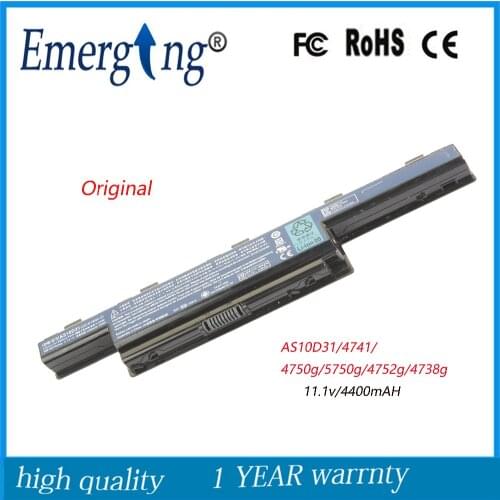 10.8v 48wh Original Quality New Laptop Battery for acer 4738ZG 5741G 5750 5741G 4750G 4741G AS10D31 AS10D41 AS10D51 AS10D61
