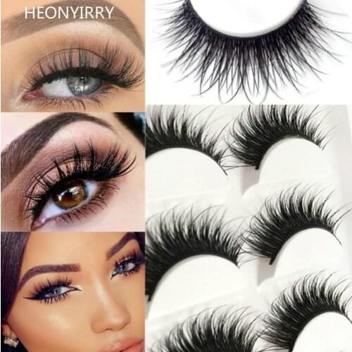 3 pairs 100% Real Fake Mink Eyelashes 3D Mink Natural False Eyelashe Voulum Lashes Soft Eyelash Extension Makeup Kit 3D-40