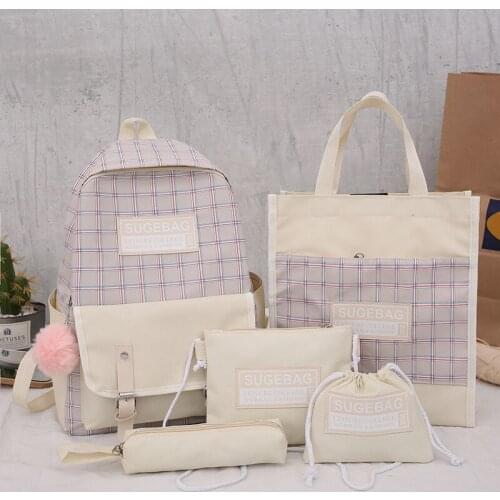 4 Set School Bags for Teenage Girls Kids Children Student Backpack Travel Teen Shoulder Bag Child Schoolbag New Women backpack