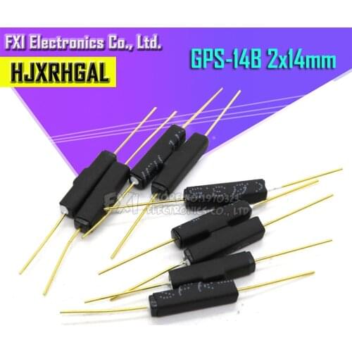 5PCS Plastic Type Reed Switch 2 * 14 Normally Open Magnetic Control Switch GPS-14B Anti-Vibration/Damage Contact For Sensors