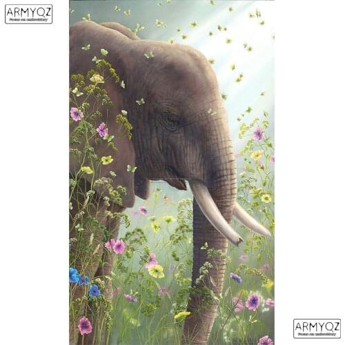 5D Diy Diamond Painting Cross Stitch full Square/round Diamond Embroidery Elephant butterfly picture for room Decor