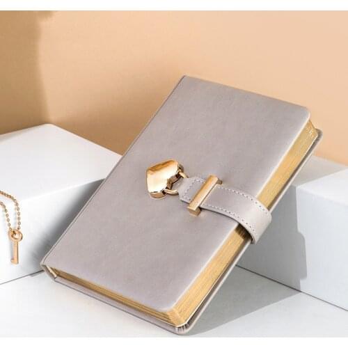 B6 Notebook with Lock Journal Diary Line Agenda Planner Organizer Couple Notepad Daily Notebook School Note Book Travel Handbook