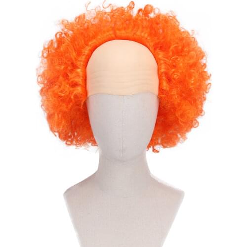 Circus PartySinister Bald Clown Wig-Curly Adult Halloween Costume Anime Cosplay Funny Pennywise Wigs