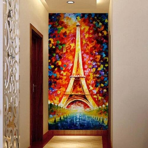 Eiffel Tower Wallpaper 3d Large Photo Mural Wall Paper Rolls Embossed Textured Wallpapers Waterproof Nature Wallpaper Murals 3D