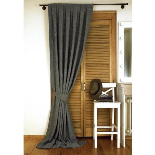 Massarelli Backdrop Curtain Linen Light Gray ranging Often Pleat 60x260 cm
