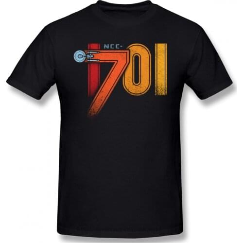 Men Clothing Star Trek Science FictionTV Series Tops T-Shirt 1701 Streetwear Short Sleeve