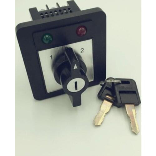 Commutateur 20A 380-440 v/220-240 v 3 Positions Cle serrure LED indicateur
