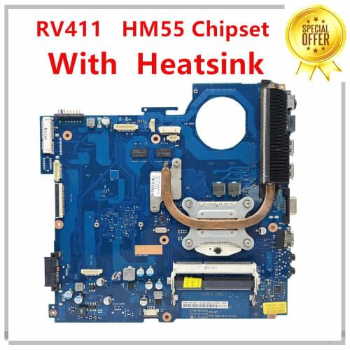 For Samsung RV411 Laptop Motherboard HM55 BA92-07395A BA92-07395B BA41-01425A GeForce 315M 512MB DDR3 100% Tested Fast Ship