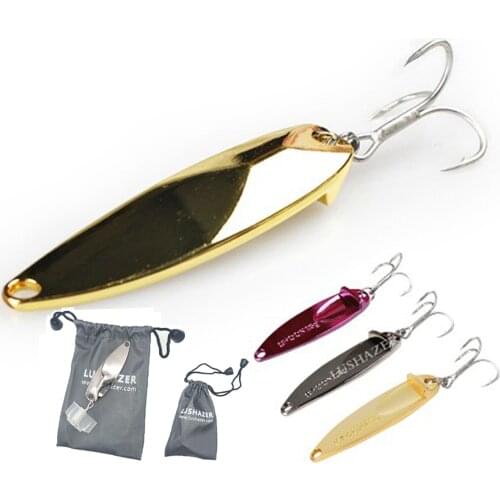 Metal Fishing Lures 15g/20g/25g artificial Hard Lure Spoon Sequin fly Fishing Bait With Treble Hook For carp Fishing Tackle